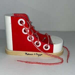 Melissa & Doug How to Tie Your Shoelaces Wood Learning Toy Kid Toddler